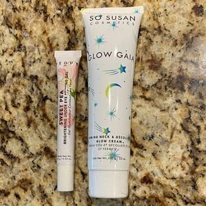So Susan Cosmetics Glow Gaia Neck Firming Cream and Peony Eye Brightening Gel